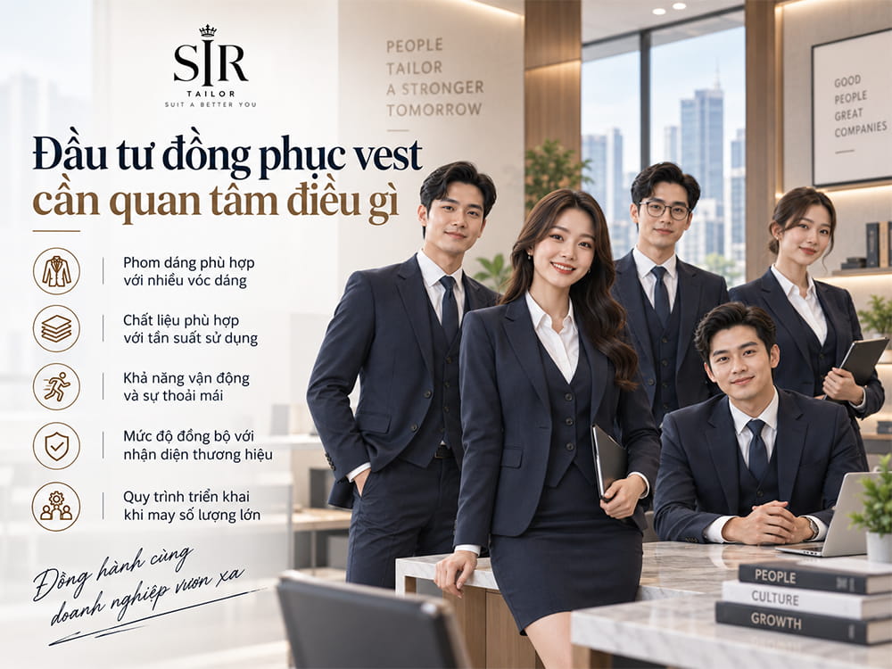Đầu tư đồng phục vest cần quan tâm điều gì