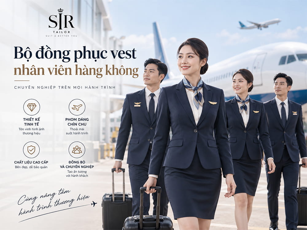 Đồng phục vest ngành hàng không