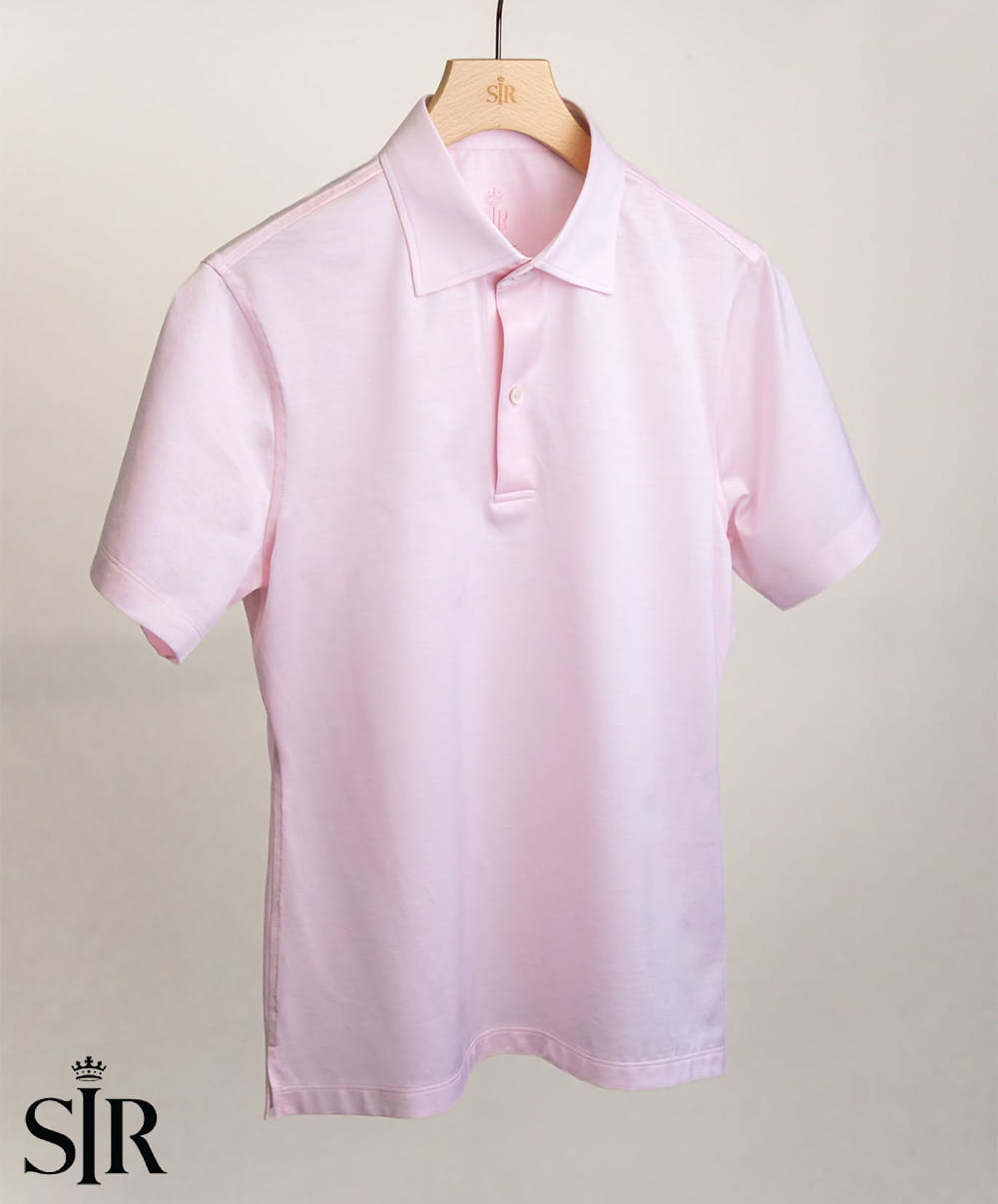 Mẫu Áo Polo Hồng Pastel may đo