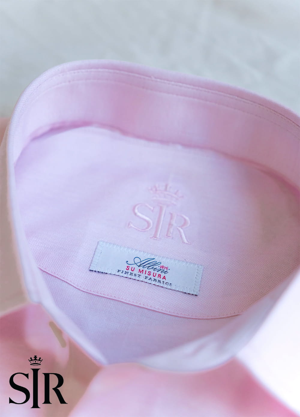 Mẫu Áo Polo Hồng Pastel từ vải Albini