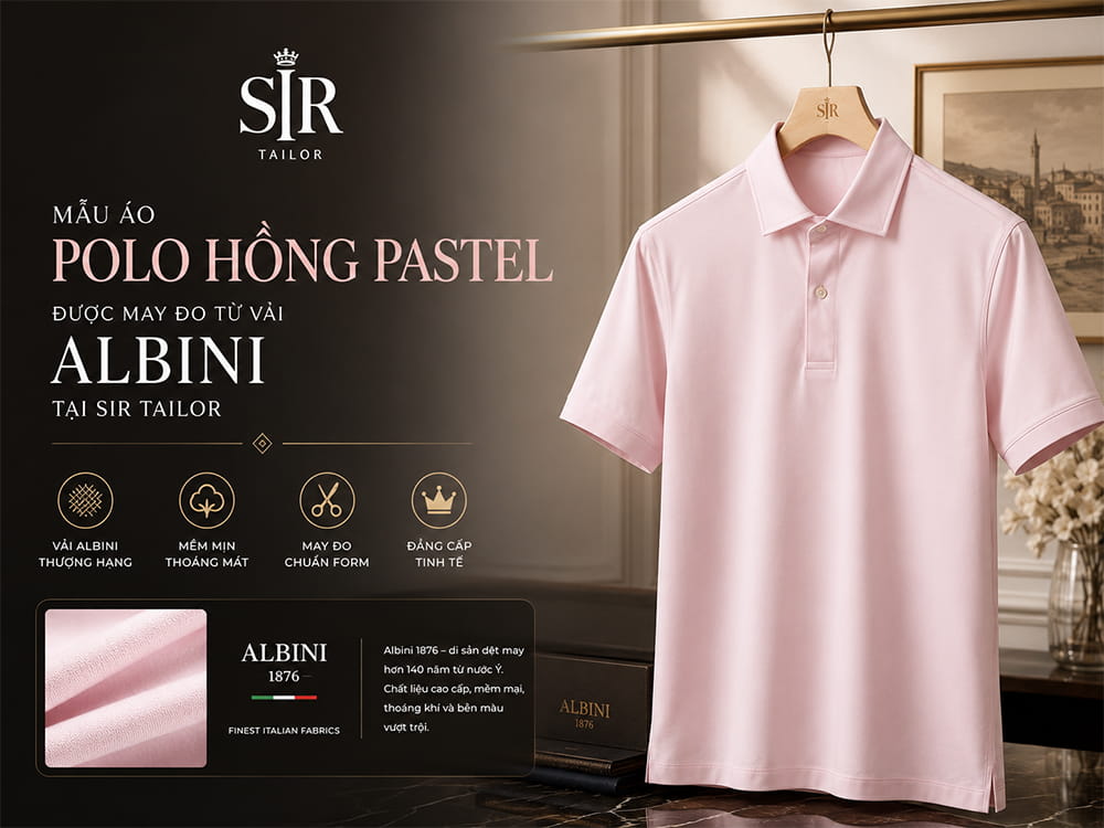 Mẫu Áo Polo Hồng Pastel