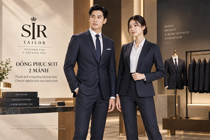 Mẫu đồng phục vest 2 mảnh tại SIR Tailor
