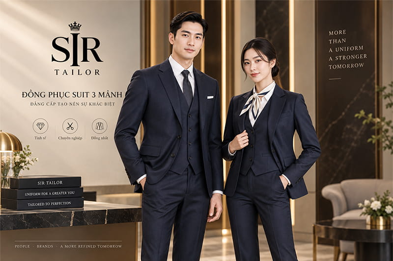 Mẫu đồng phục vest 3 mảnh tại SIR Tailor
