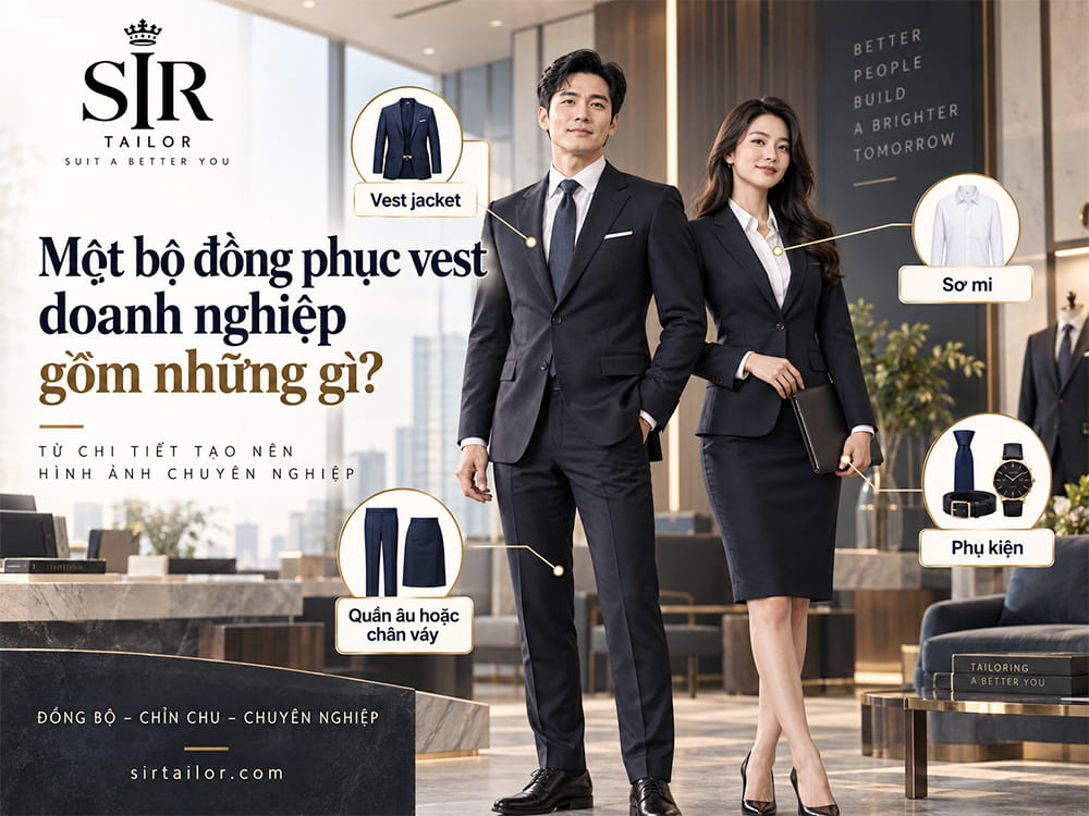 Một bộ đồng phục vest doanh nghiệp gồm những gì