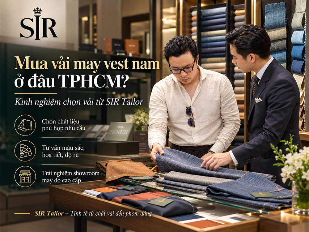 Mua vải may vest nam ở đâu TPHCM