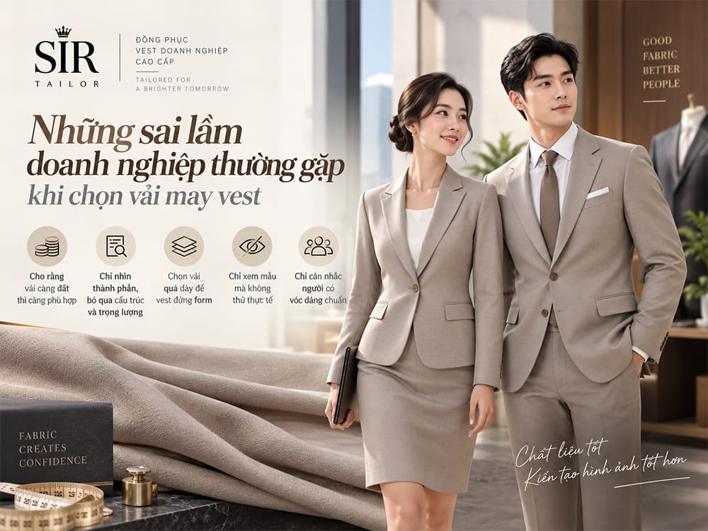 Những sai lầm doanh nghiệp thường gặp khi chọn vải may vest
