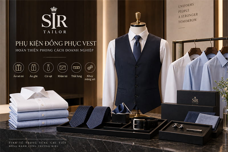 Phụ kiện đồng phục vest tại SIR Tailor