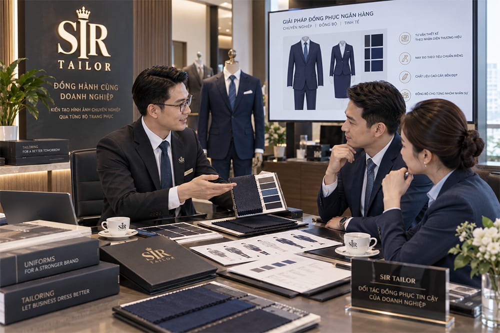 SIR Tailor – Vest đồng phục ngân hàng được may đo theo tiêu chuẩn riêng