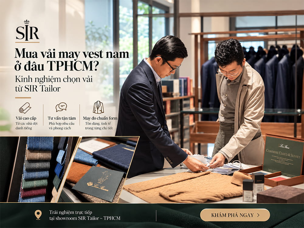 SIR Tailor – địa chỉ trải nghiệm vải may vest cao cấp tại TPHCM