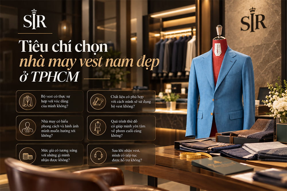 Tiêu chí chọn nhà may vest nam đẹp ở TPHCM