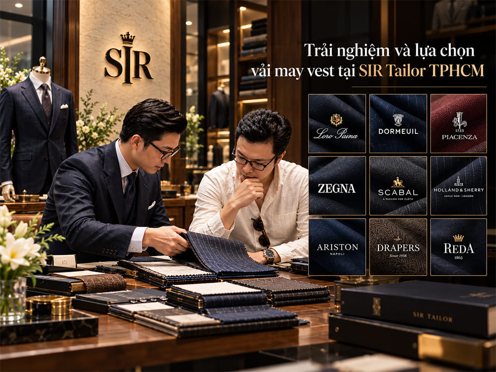 Trải nghiệm và lựa chọn vải may vest tại SIR Tailor TPHCM