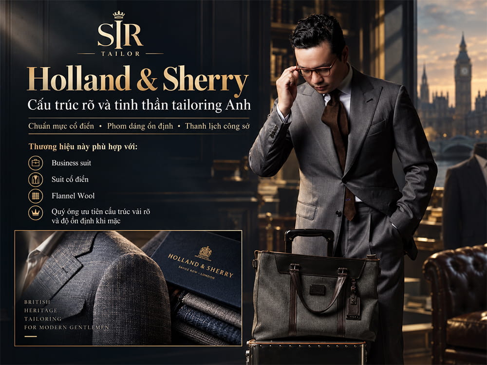 Vải Wool của thương hiệu Holland & Sherry