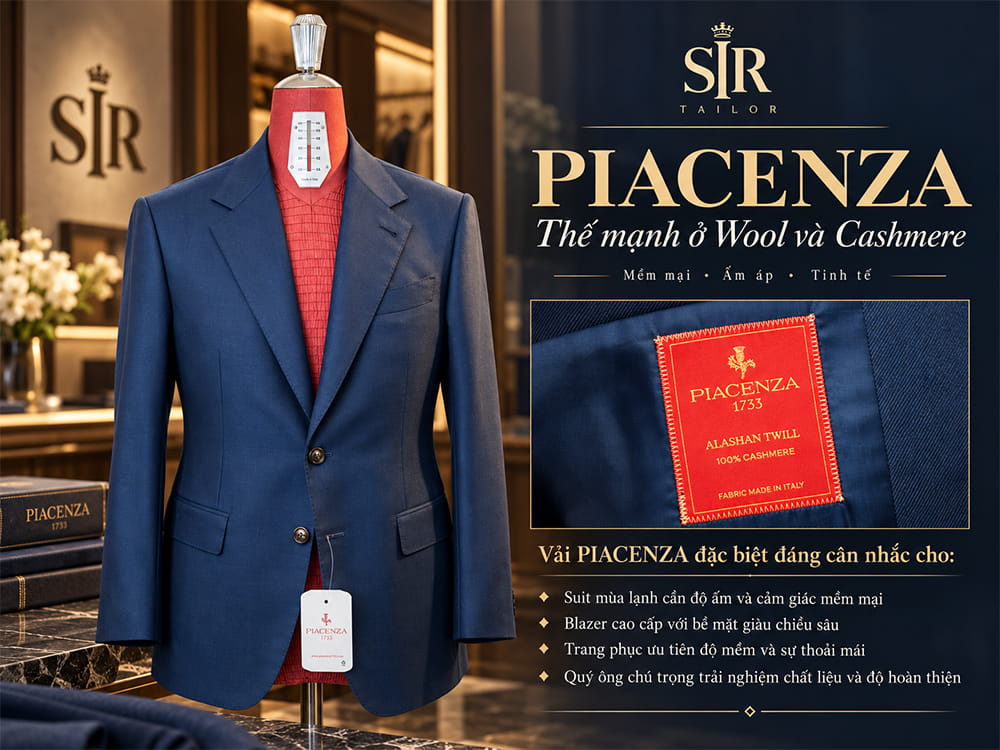 Vải Wool của thương hiệu PIACENZA
