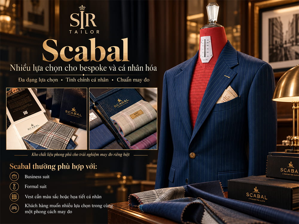 Vải Wool của thương hiệu Scabal