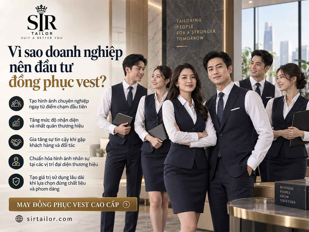 Vì sao doanh nghiệp nên đầu tư đồng phục vest