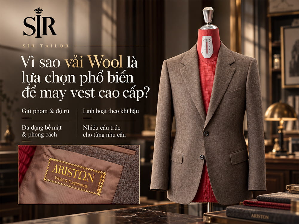 Vì sao vải Wool là lựa chọn phổ biến để may vest cao cấp