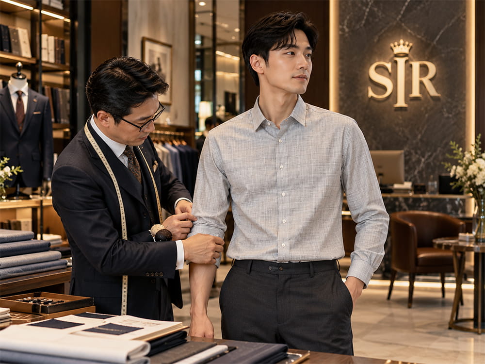 Dịch vụ may áo sơ mi từ vải Reda Active tại SIr Tailor