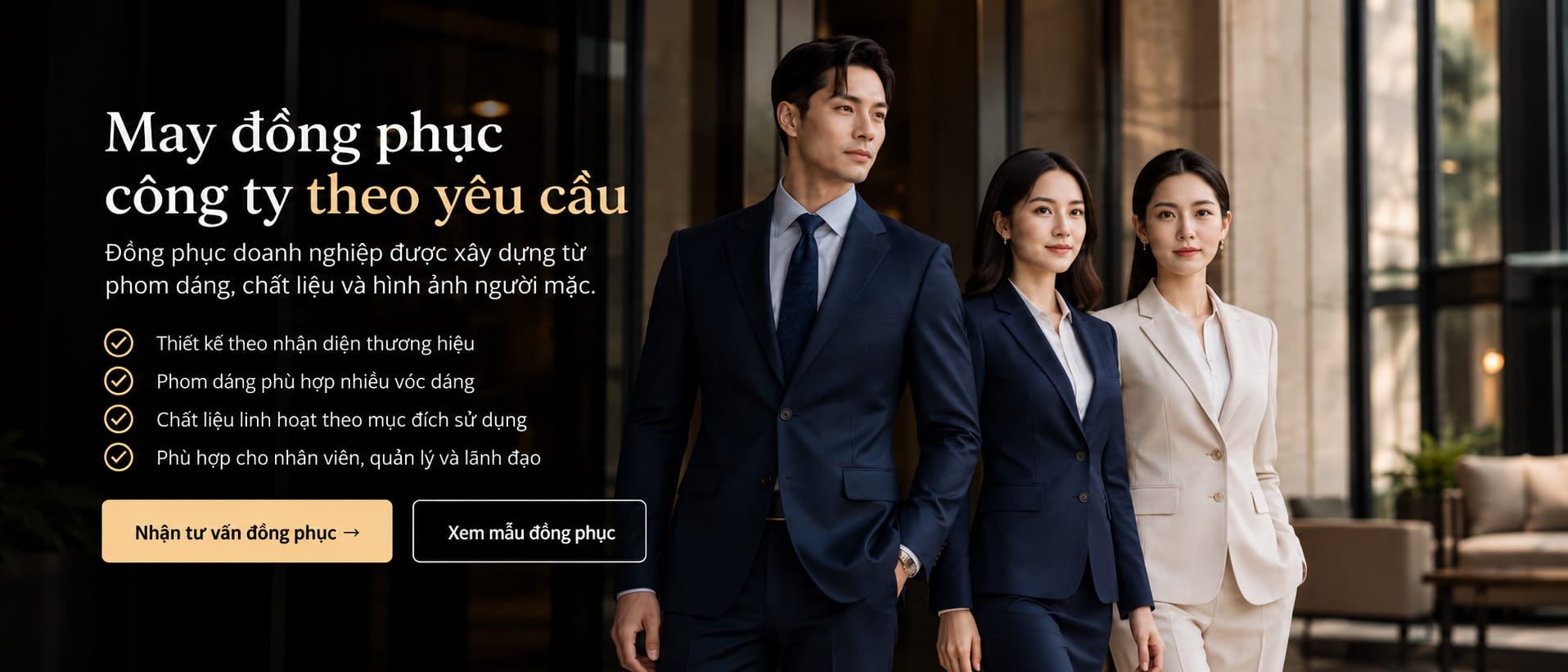 May đồng phục văn phòng