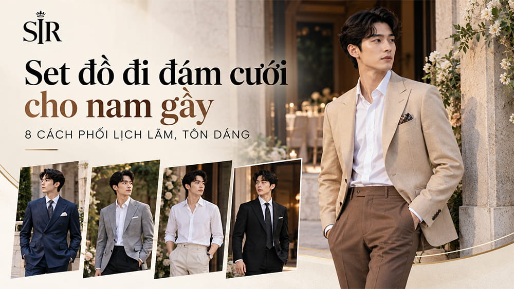 Set đồ đi đám cưới cho nam gầy