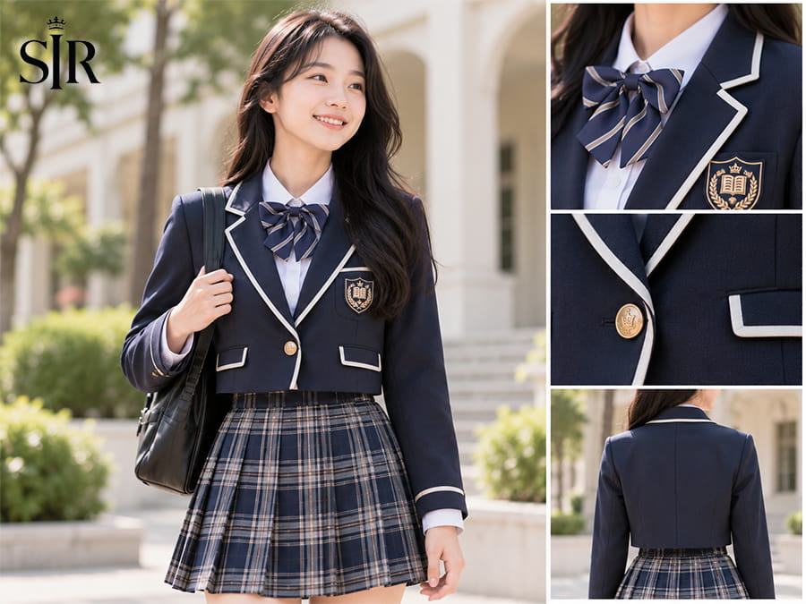 Vest nữ học sinh dáng lửng